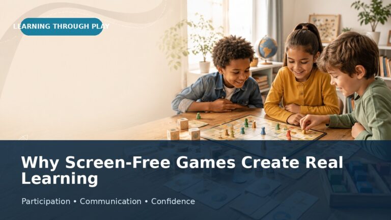 Children learning through screen-free play and active participation
