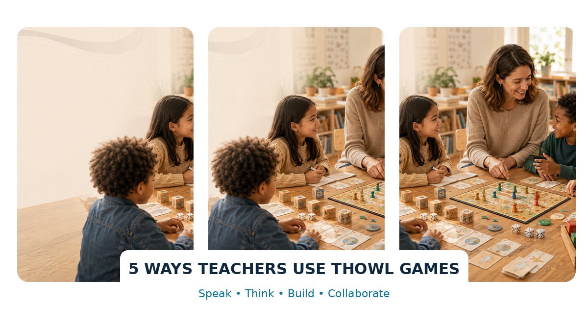 Teachers using educational games for speaking, thinking and collaboration